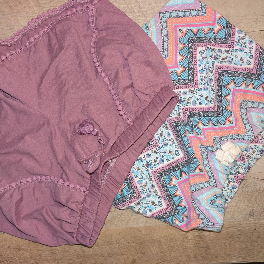 Purple and Multicolor Kids Bottoms